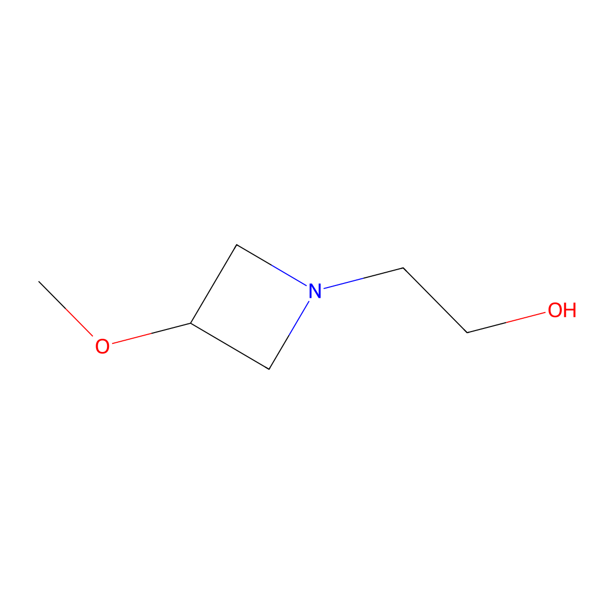 2-(3-Methoxyazetidin-1-yl)ethan-1-ol molecular structure, CAS 1782254-51-6