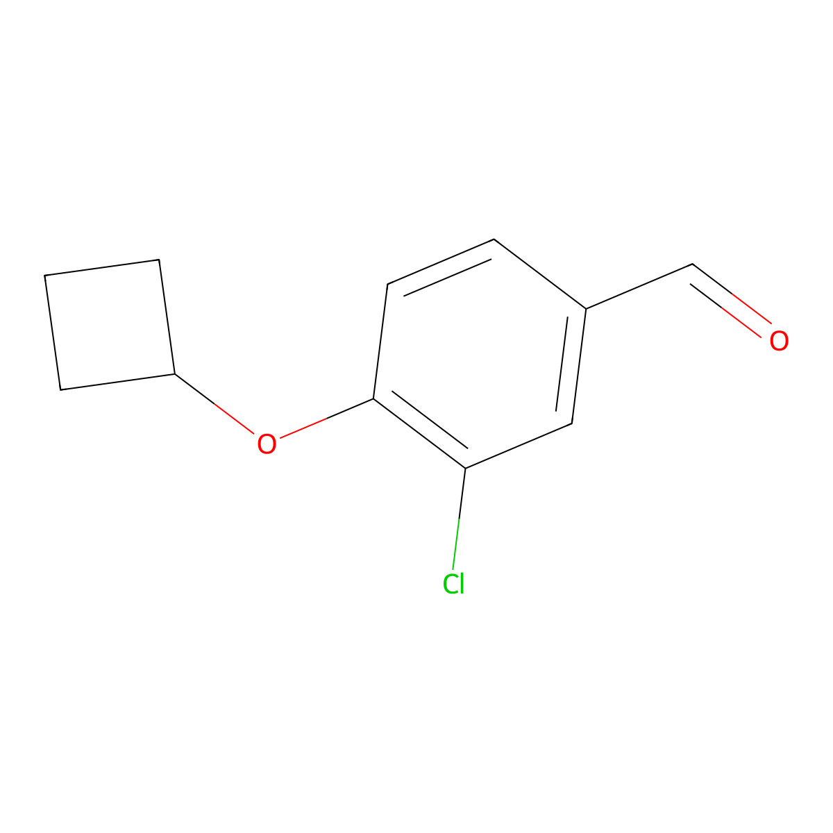 3-Chloro-4-cyclobutoxybenzaldehyde molecular structure, CAS 1782256-27-2