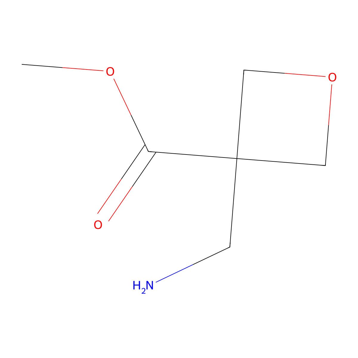 Methyl 3-(aminomethyl)oxetane-3-carboxylate molecular structure, CAS 1782258-80-3