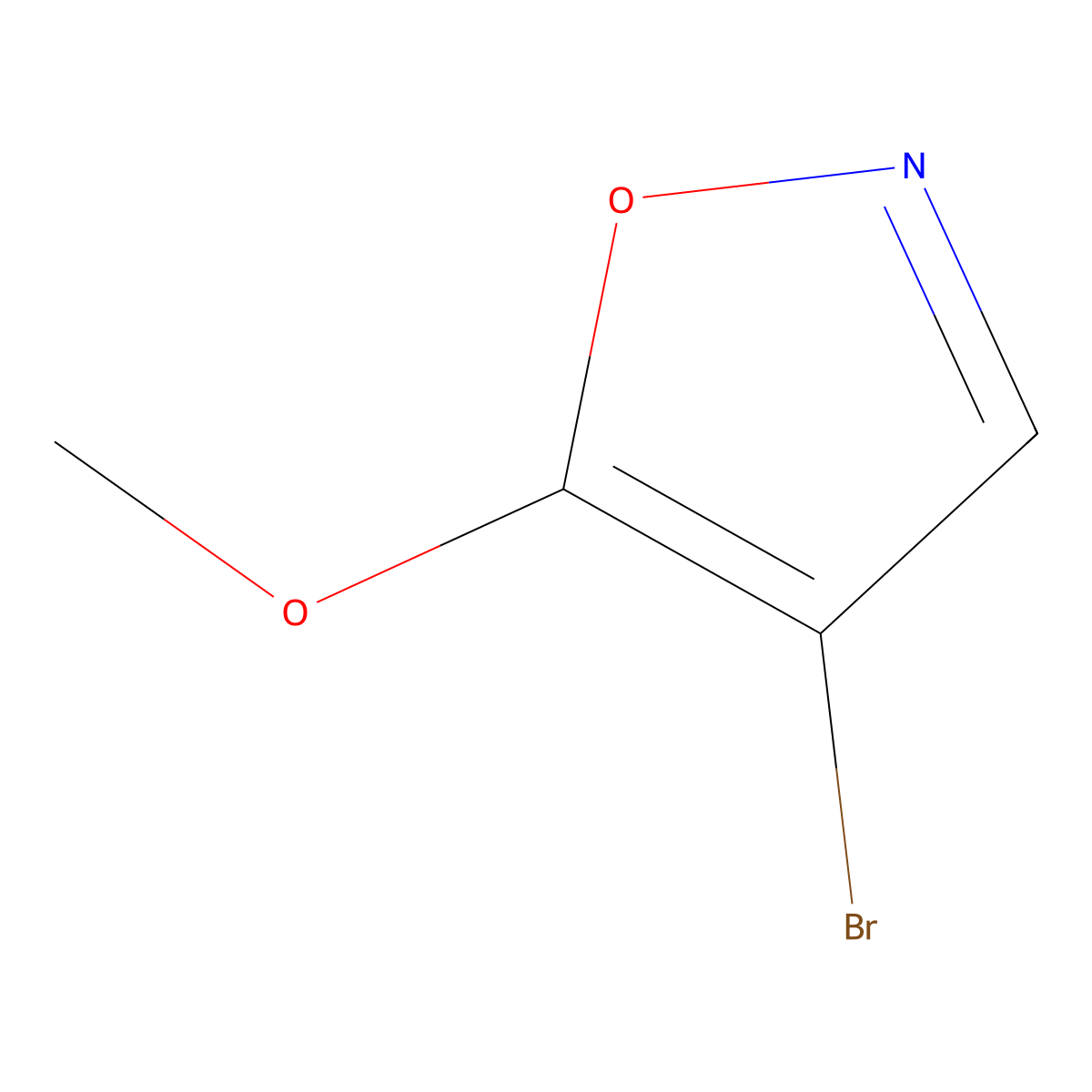 4-Bromo-5-methoxy-1,2-oxazole molecular structure, CAS 1782260-97-2