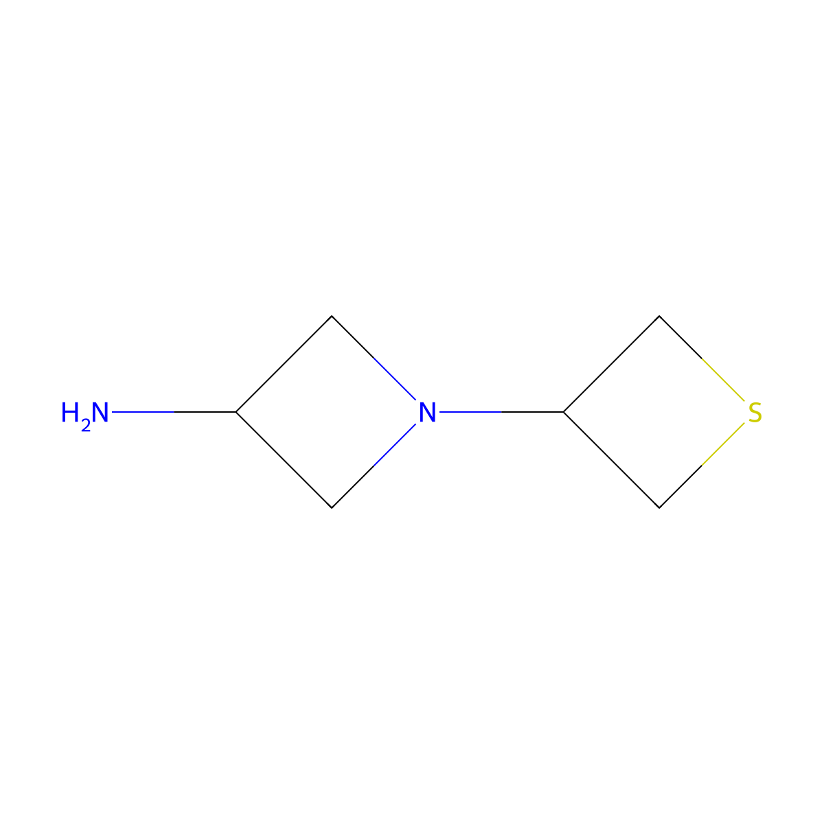 1-(Thietan-3-yl)azetidin-3-amine molecular structure, CAS 1782263-67-5
