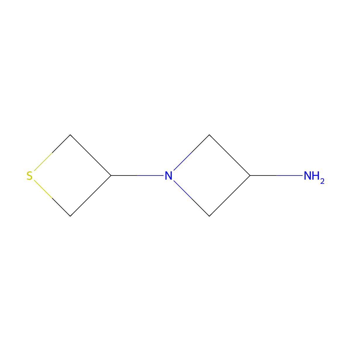 1-(Thietan-3-yl)azetidin-3-amine molecular structure, CAS 1782263-67-5