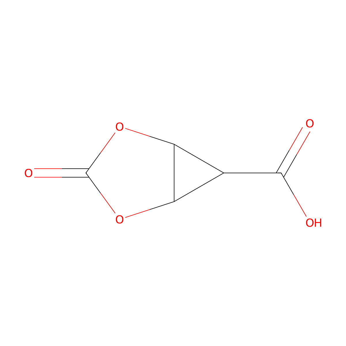 3-Oxo-2,4-dioxabicyclo(3.1.0)hexane-6-carboxylic acid molecular structure, CAS 1782272-74-5
