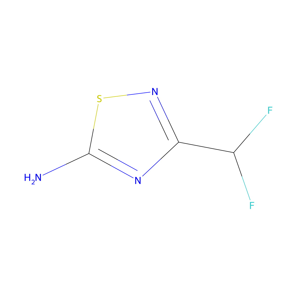 3-(Difluoromethyl)-1,2,4-thiadiazol-5-amine molecular structure, CAS 1782289-47-7