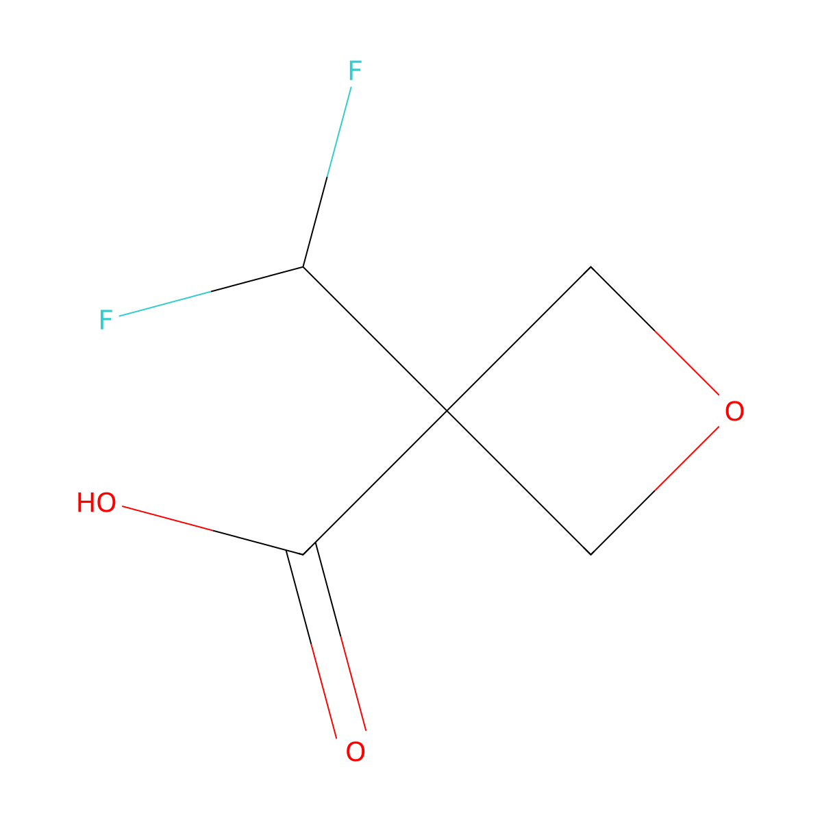 3-(Difluoromethyl)oxetane-3-carboxylic acid molecular structure, CAS 1782290-73-6