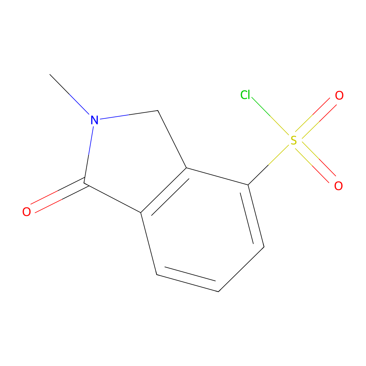 2-methyl-1-oxo-2,3-dihydro-1H-isoindole-4-sulfonyl chloride molecular structure, CAS 1782293-07-5