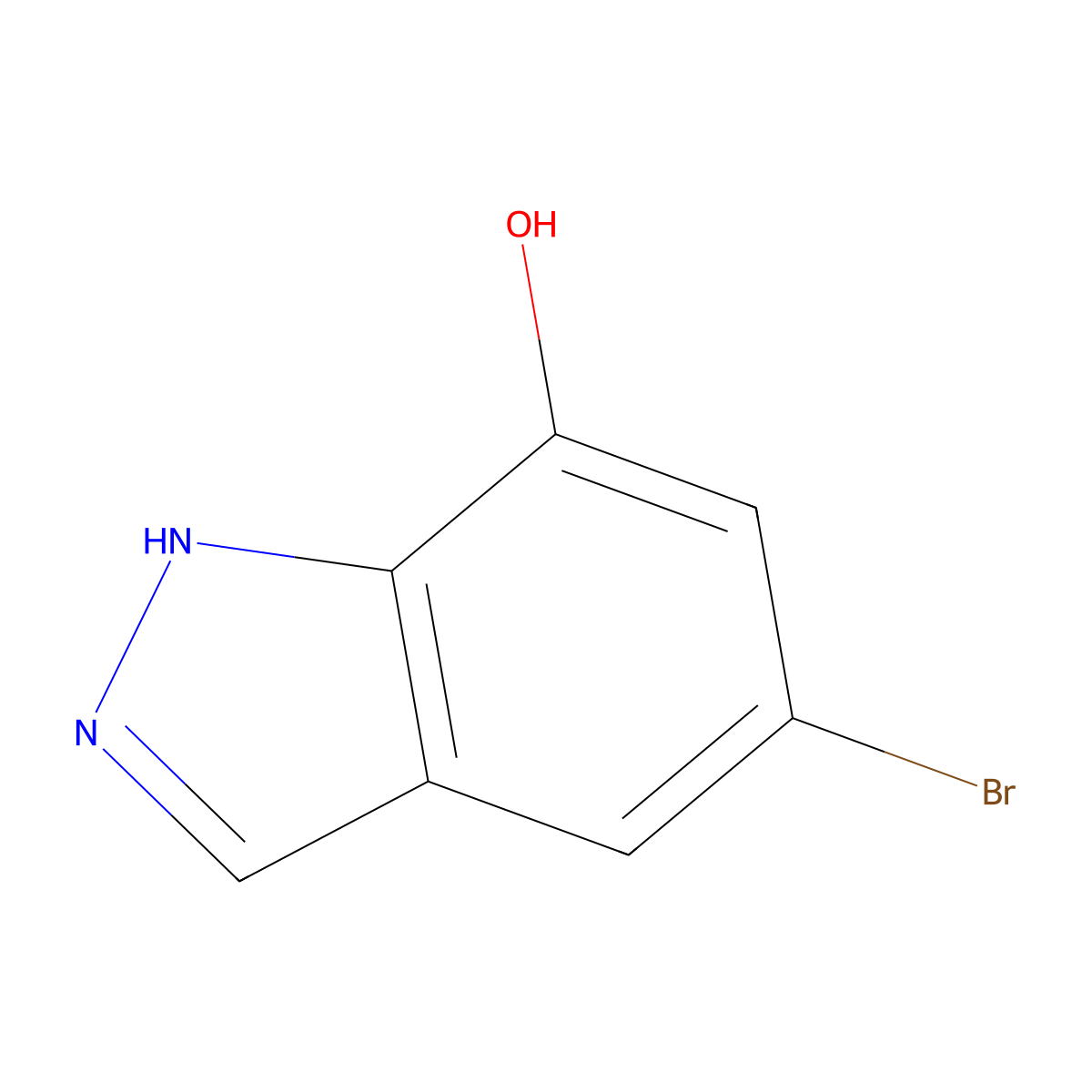 5-bromo-1H-indazol-7-ol molecular structure, CAS 1782296-32-5