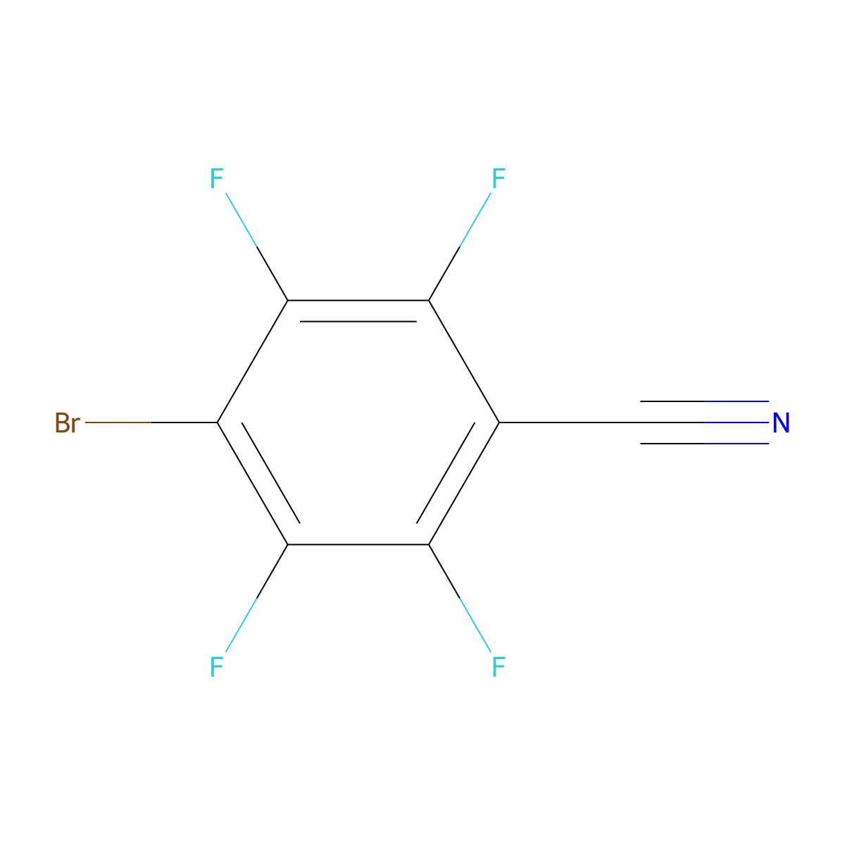 4-Bromo-2,3,5,6-tetrafluorobenzonitrile molecular structure, CAS 17823-40-4