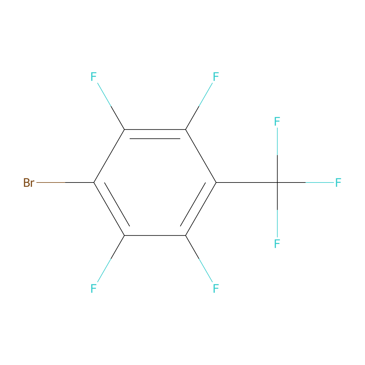 4-Bromo-2,3,5,6-tetrafluorobenzotrifluoride molecular structure, CAS 17823-46-0