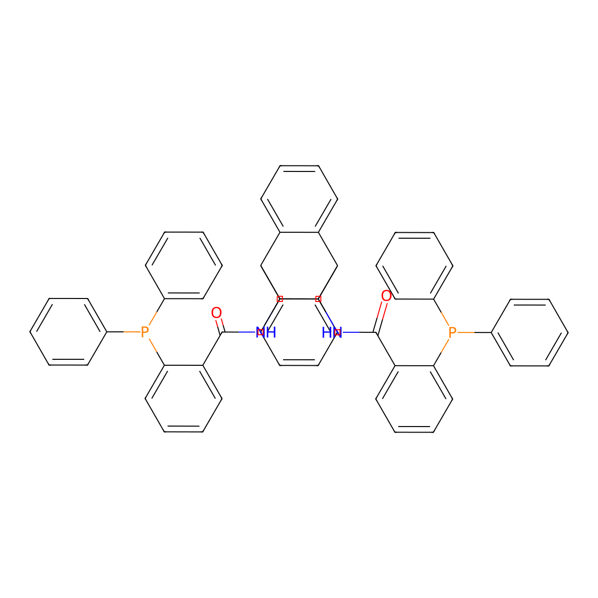 N,N'-(9,10-Dihydro-9,10-ethanoanthracene-11,12-diyl)bis[2-(diphenylphosphino)benzamide] molecular structure, CAS 178231-63-5
