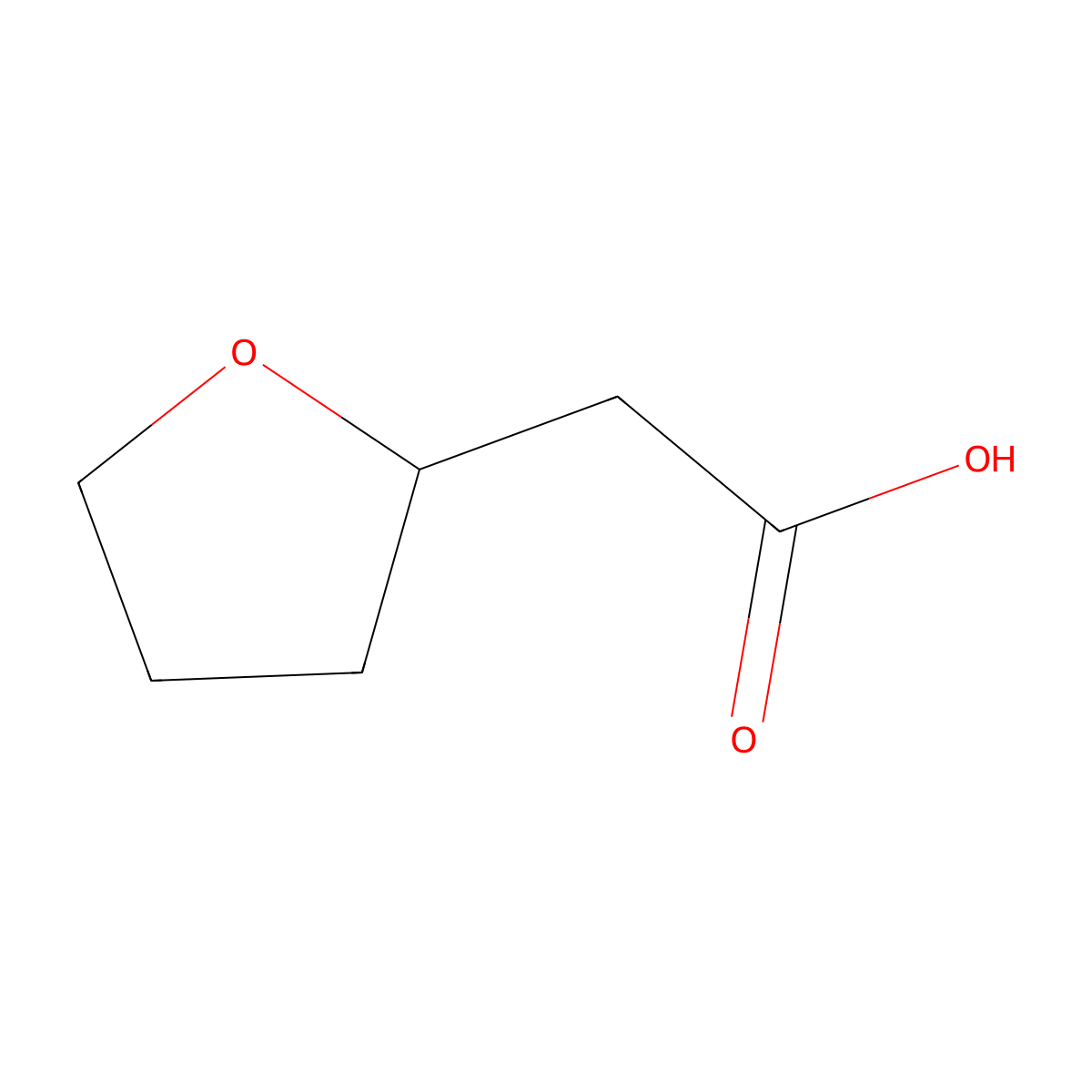 2-[(2R)-oxolan-2-yl]acetic acid molecular structure, CAS 178231-83-9