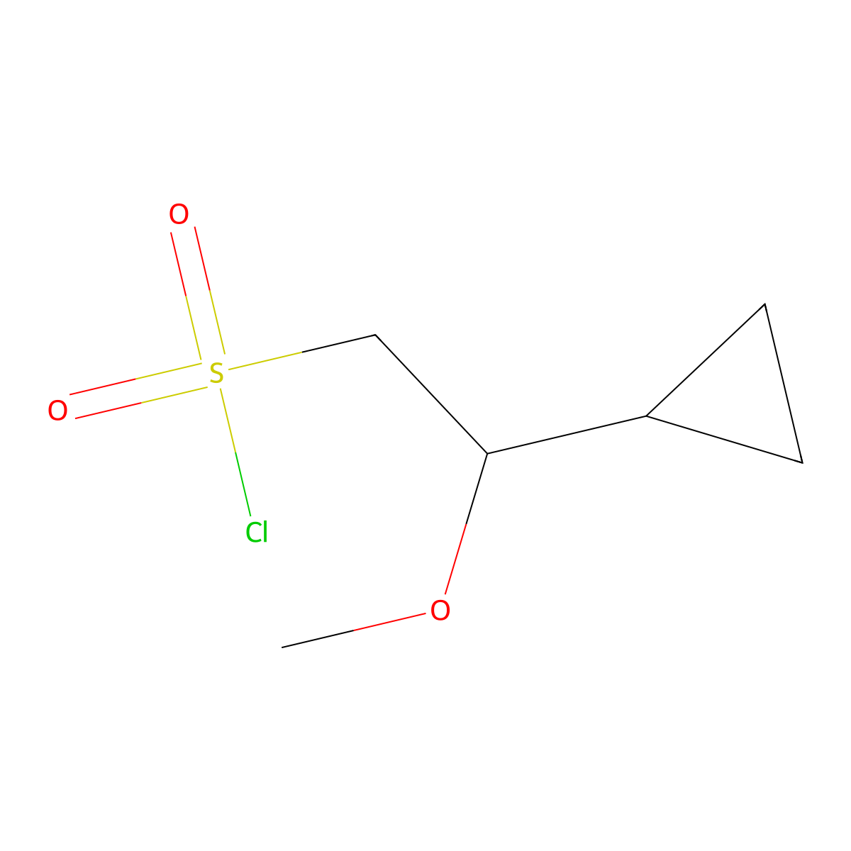 2-Cyclopropyl-2-methoxyethane-1-sulfonyl chloride molecular structure, CAS 1782312-69-9