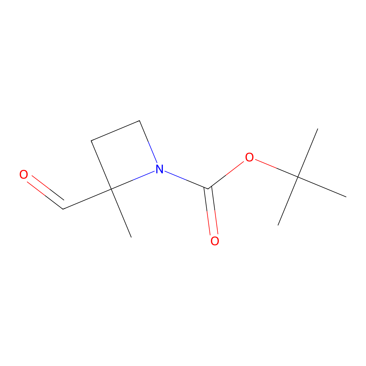 Tert-butyl2-formyl-2-methylazetidine-1-carboxylate molecular structure, CAS 1782313-46-5