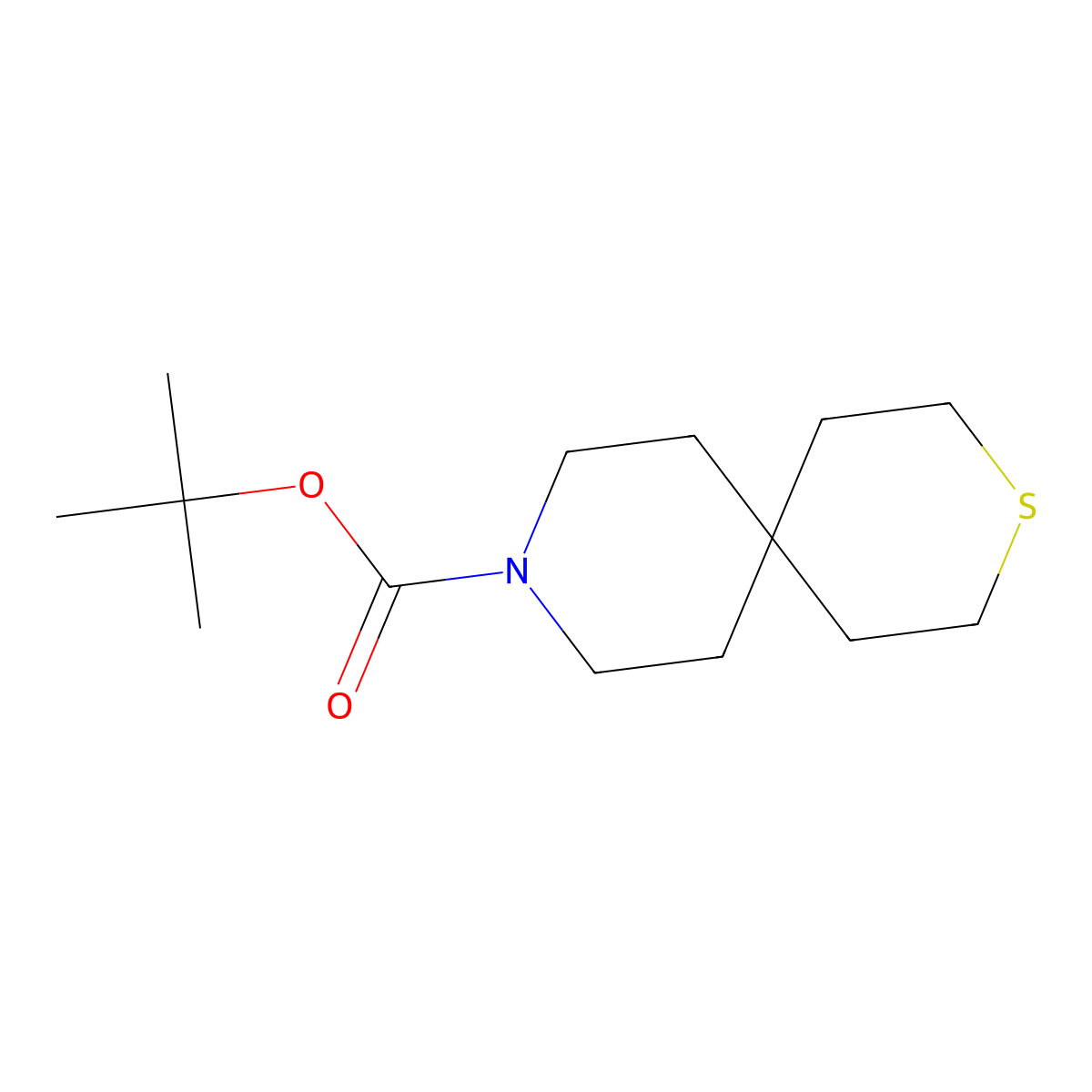 Tert-butyl 3-thia-9-azaspiro[5.5]undecane-9-carboxylate molecular structure, CAS 1782319-83-8