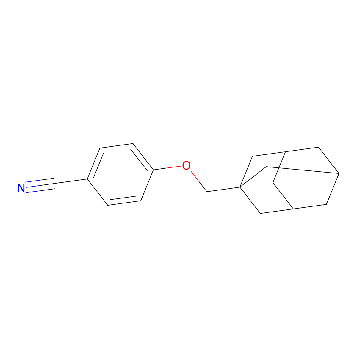 4-(Adamantan-1-ylmethoxy)benzonitrile molecular structure, CAS 1782321-90-7
