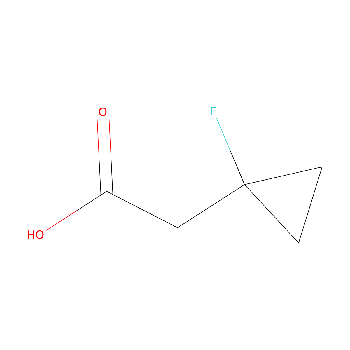 2-(1-Fluorocyclopropyl)acetic acid molecular structure, CAS 1782328-74-8