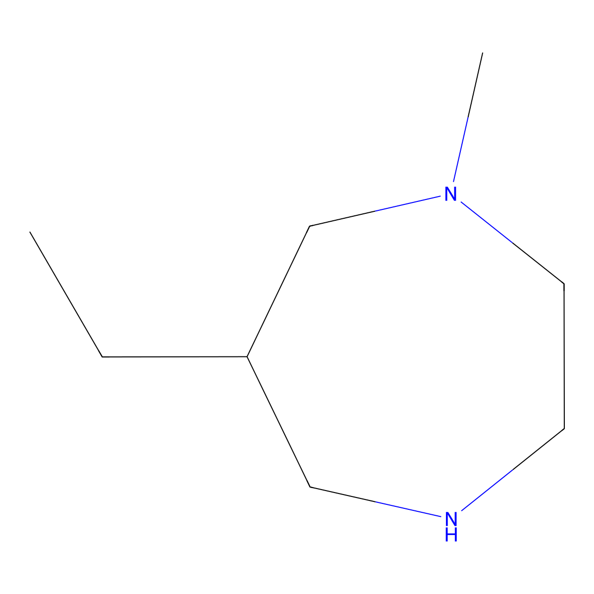 6-Ethyl-1-methyl-1,4-diazepane molecular structure, CAS 1782341-38-1