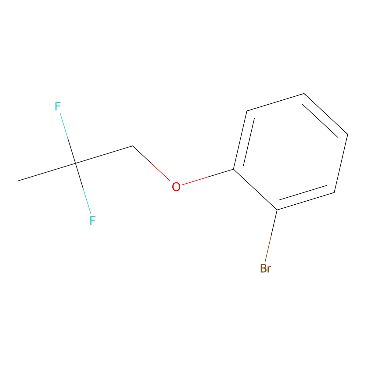 1-Bromo-2-(2,2-difluoropropoxy)benzene molecular structure, CAS 1782342-90-8