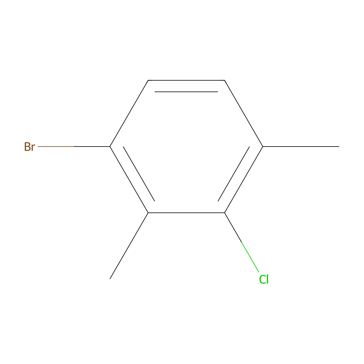 1-Bromo-3-chloro-2,4-dimethylbenzene molecular structure, CAS 1782344-83-5