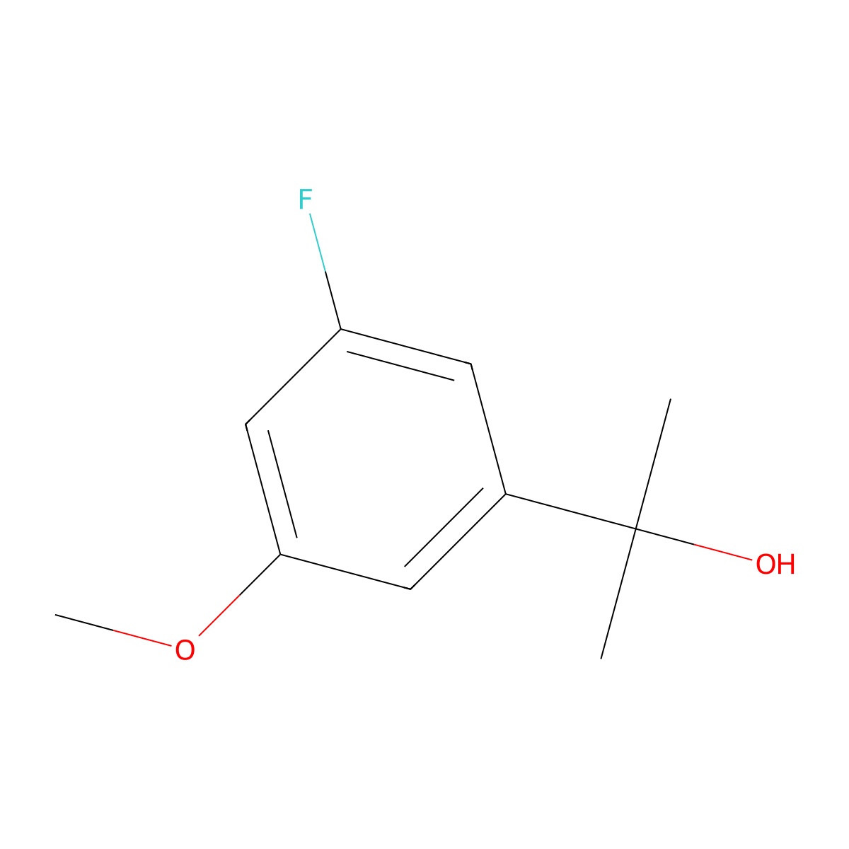 3-Fluoro-5-methoxy-alpha,alpha-dimethylbenZenemethanol molecular structure, CAS 1782344-97-1