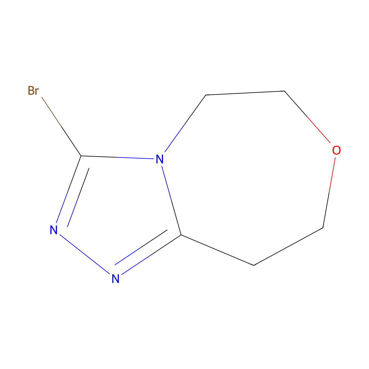 3-bromo-5H,6H,8H,9H-[1,2,4]triazolo[4,3-d][1,4]oxazepine molecular structure, CAS 1782346-41-1
