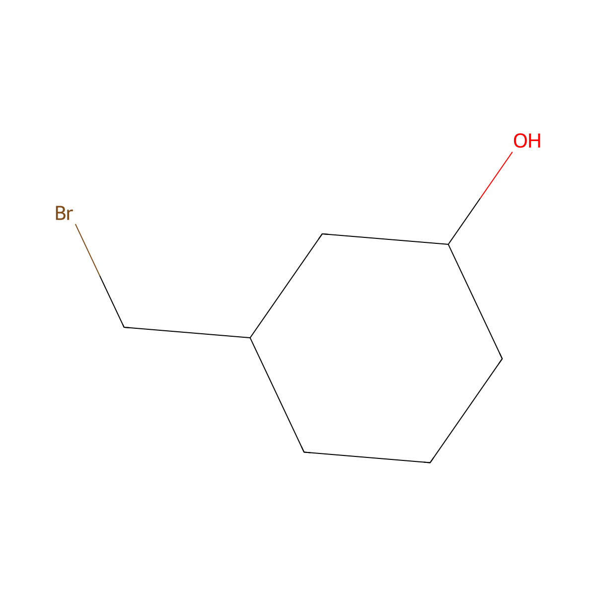 3-(Bromomethyl)cyclohexan-1-ol molecular structure, CAS 1782346-80-8