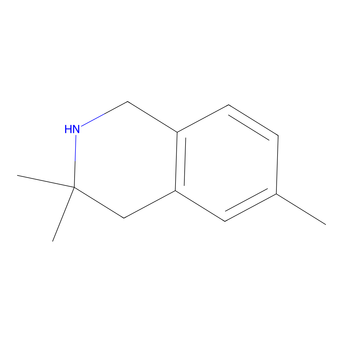 3,3,6-Trimethyl-1,2,3,4-tetrahydroisoquinoline molecular structure, CAS 1782359-31-2