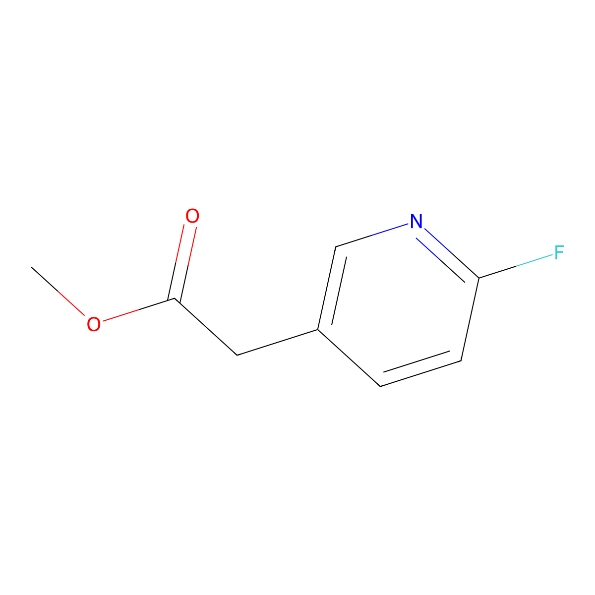 Methyl 2-(6-Fluoro-3-pyridyl)acetate molecular structure, CAS 1782361-31-2