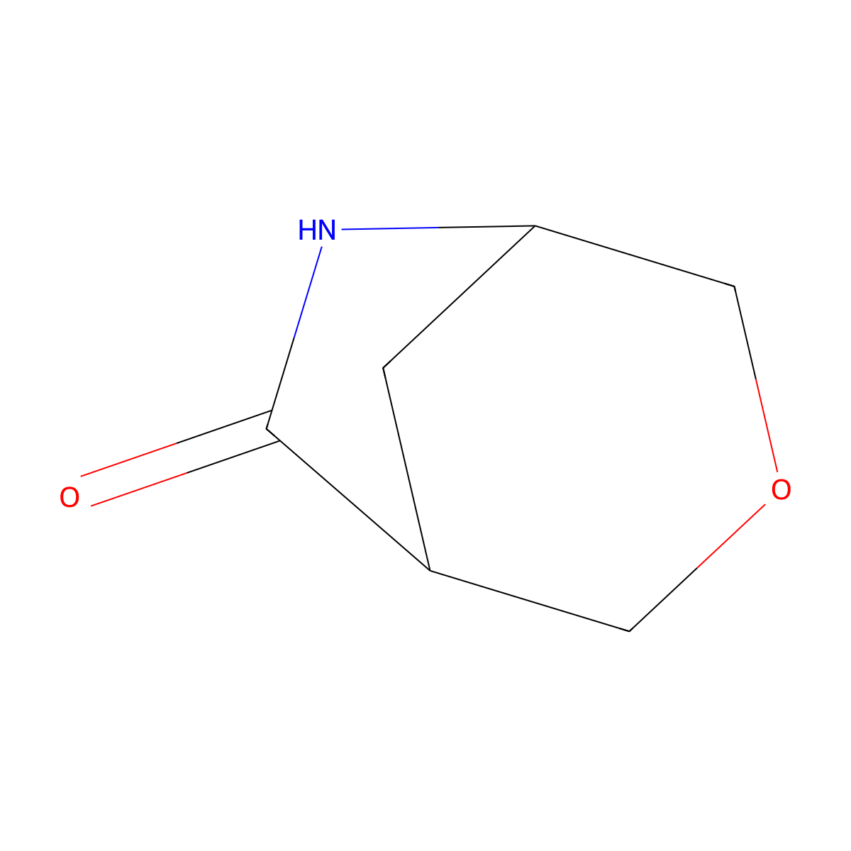 3-Oxa-6-azabicyclo[3.2.1]octan-7-one molecular structure, CAS 1782361-57-2