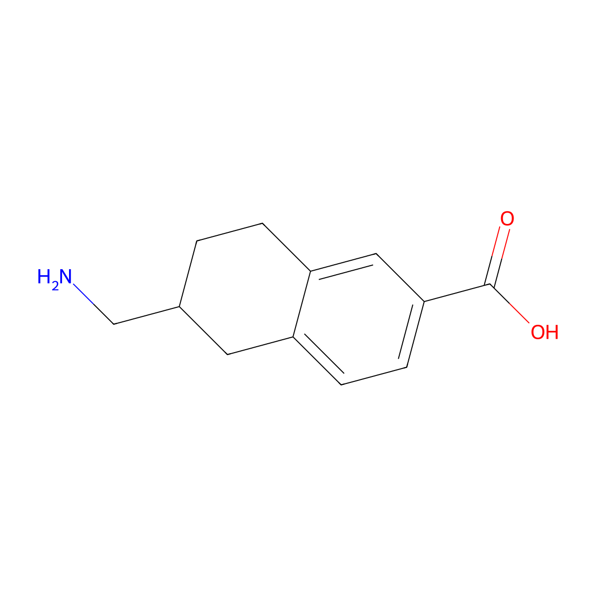 6-(Aminomethyl)-5,6,7,8-tetrahydronaphthalene-2-carboxylic acid molecular structure, CAS 1782362-19-9