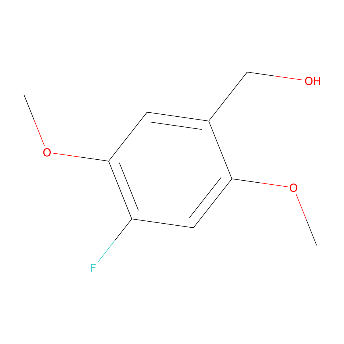 (4-Fluoro-2,5-dimethoxyphenyl)methanol molecular structure, CAS 1782365-91-6
