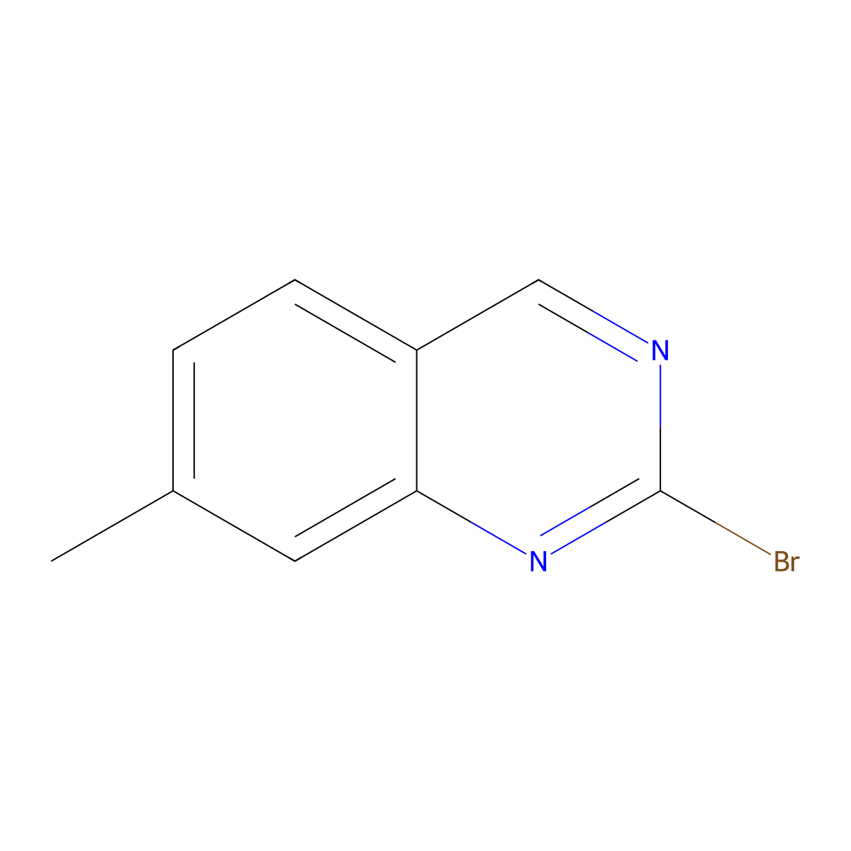 2-Bromo-7-methylquinazoline molecular structure, CAS 1782366-50-0