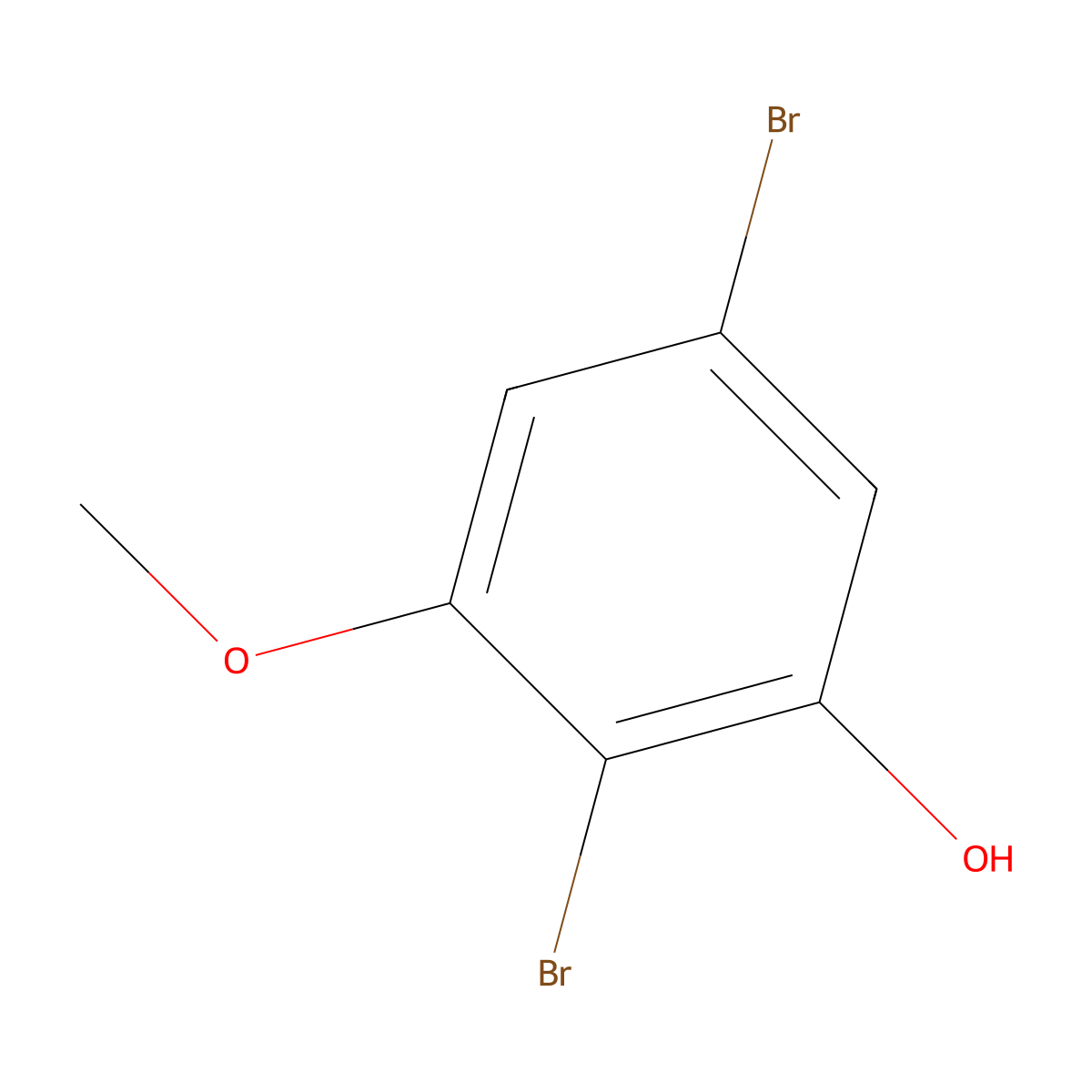 2,5-Dibromo-3-methoxyphenol molecular structure, CAS 1782369-05-4