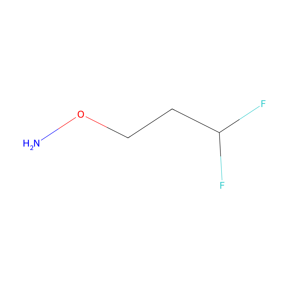 O-(3,3-difluoropropyl)hydroxylamine molecular structure, CAS 1782369-31-6