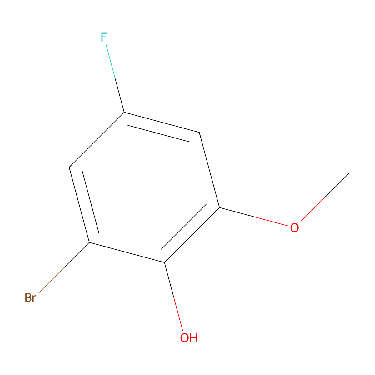 2-Bromo-4-fluoro-6-methoxyphenol molecular structure, CAS 1782378-34-0