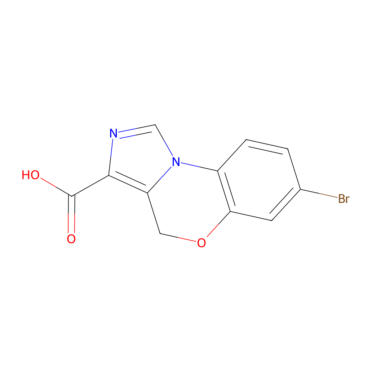 11-Bromo-8-oxa-2,4-diazatricyclo[7.4.0.0,2,6]trideca-1(13),3,5,9,11-pentaene-5-carboxylic acid molecular structure, CAS 1782380-51-1