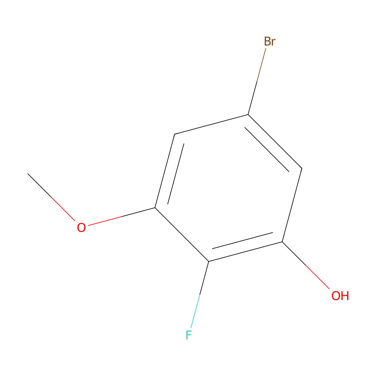 5-Bromo-2-fluoro-3-methoxyphenol molecular structure, CAS 1782384-98-8