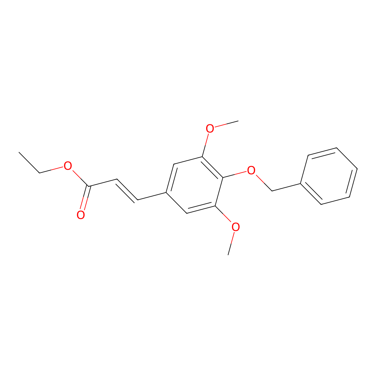 Ethyl (E)-3-[4-(Benzyloxy)-3,5-dimethoxyphenyl]acrylate molecular structure, CAS 178239-00-4