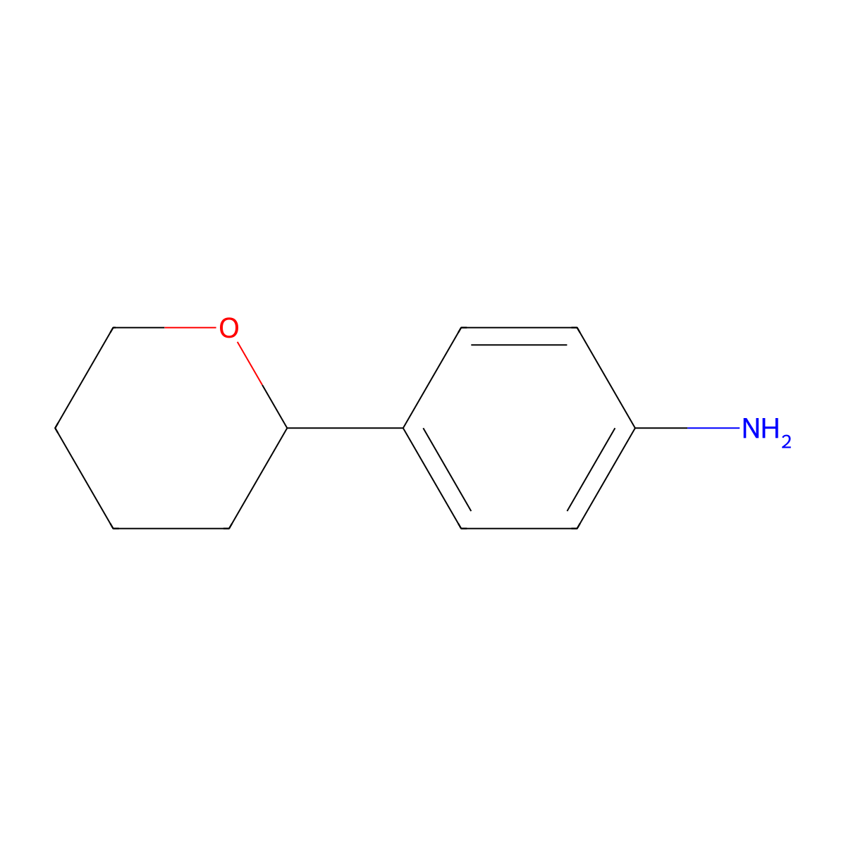 4-(Oxan-2-yl)aniline molecular structure, CAS 1782399-77-2