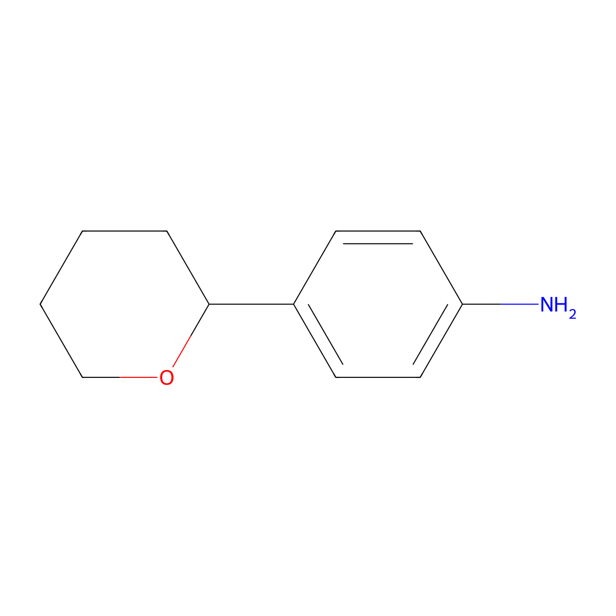 4-(Oxan-2-yl)aniline molecular structure, CAS 1782399-77-2
