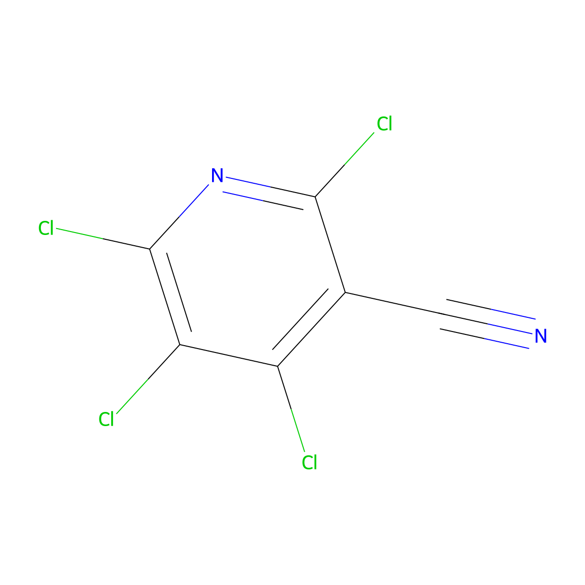 2,4,5,6-Tetrachloronicotinonitrile molecular structure, CAS 17824-82-7