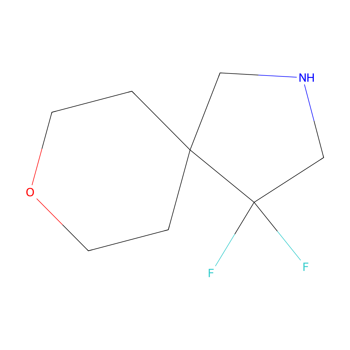 4,4-Difluoro-8-oxa-2-azaspiro[4.5]decane molecular structure, CAS 1782406-90-9