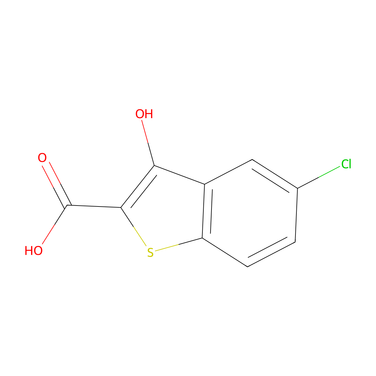5-Chloro-3-hydroxybenzo[b]thiophene-2-carboxylic acid molecular structure, CAS 1782408-48-3