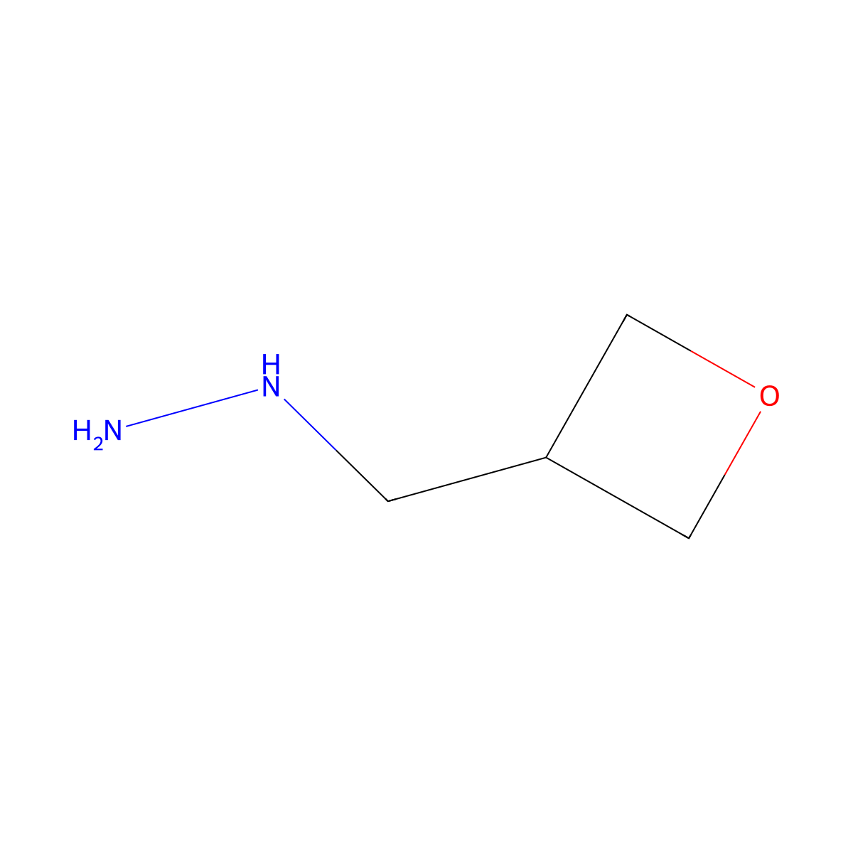 (Oxetan-3-ylmethyl)hydrazine molecular structure, CAS 1782413-38-0