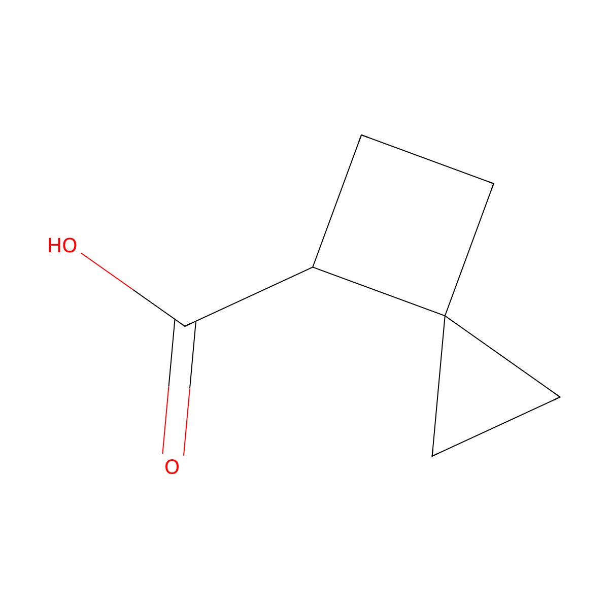 Spiro[2.3]hexane-4-carboxylic acid molecular structure, CAS 1782417-89-3