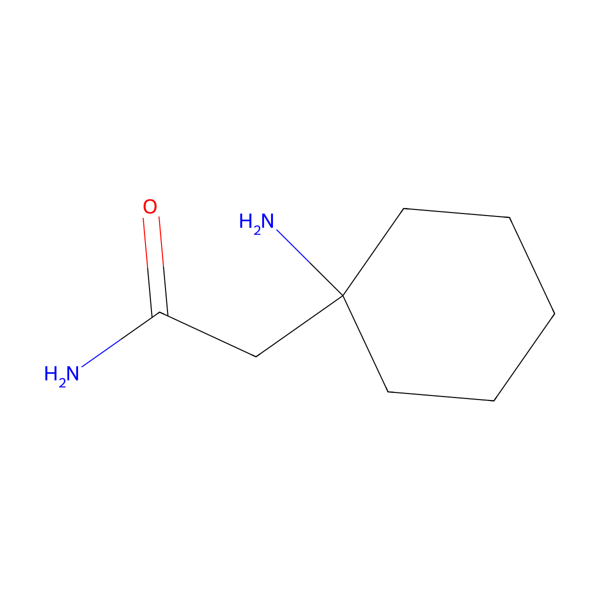 2-(1-Aminocyclohexyl)acetamide molecular structure, CAS 178242-60-9