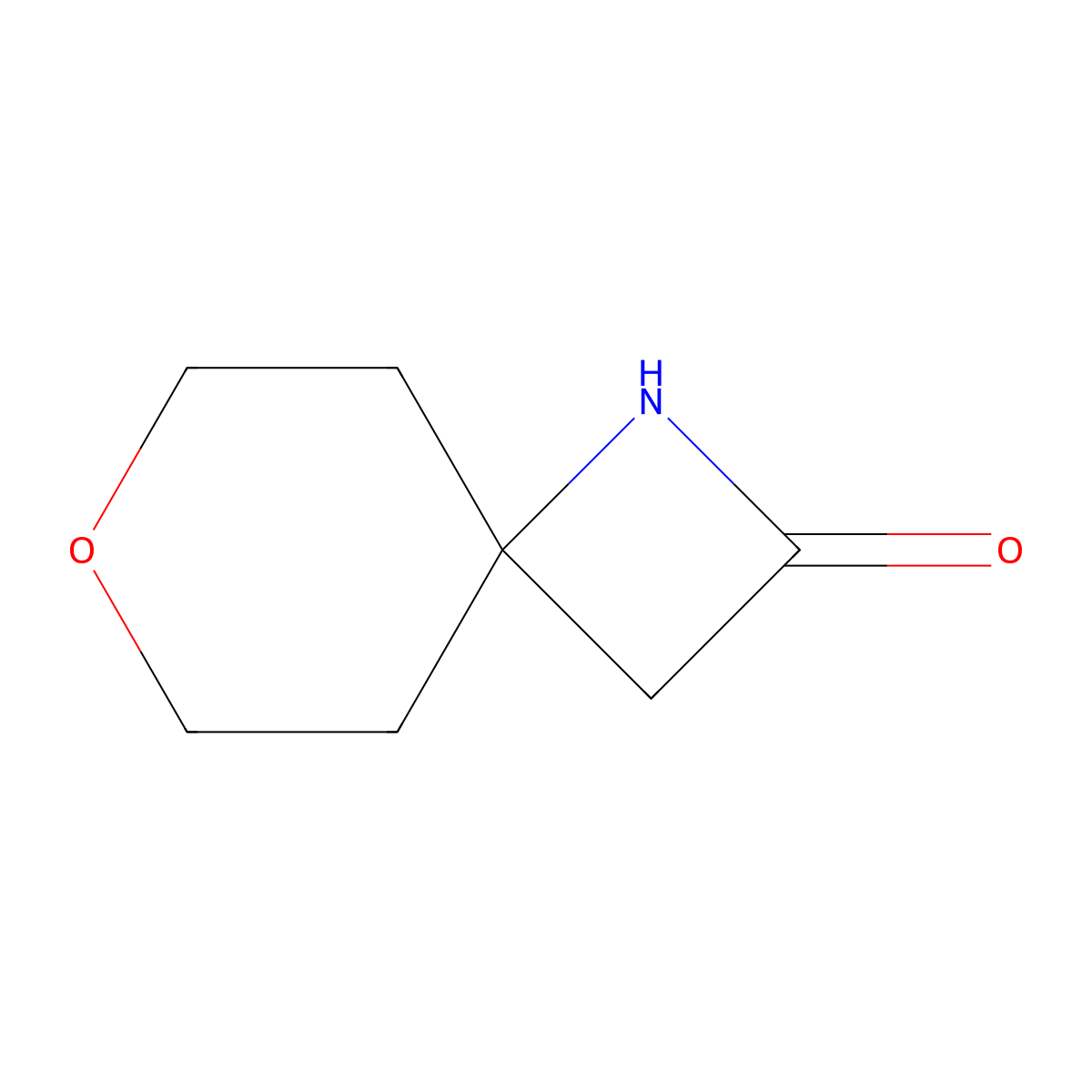 7-Oxa-1-azaspiro[3.5]nonan-2-one molecular structure, CAS 178242-92-7