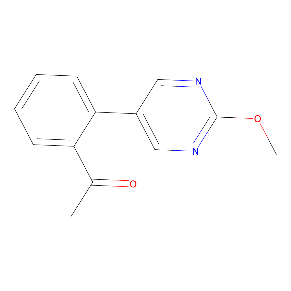 1-(2-(2-Methoxypyrimidin-5-yl)phenyl)ethanone molecular structure, CAS 1782421-77-5