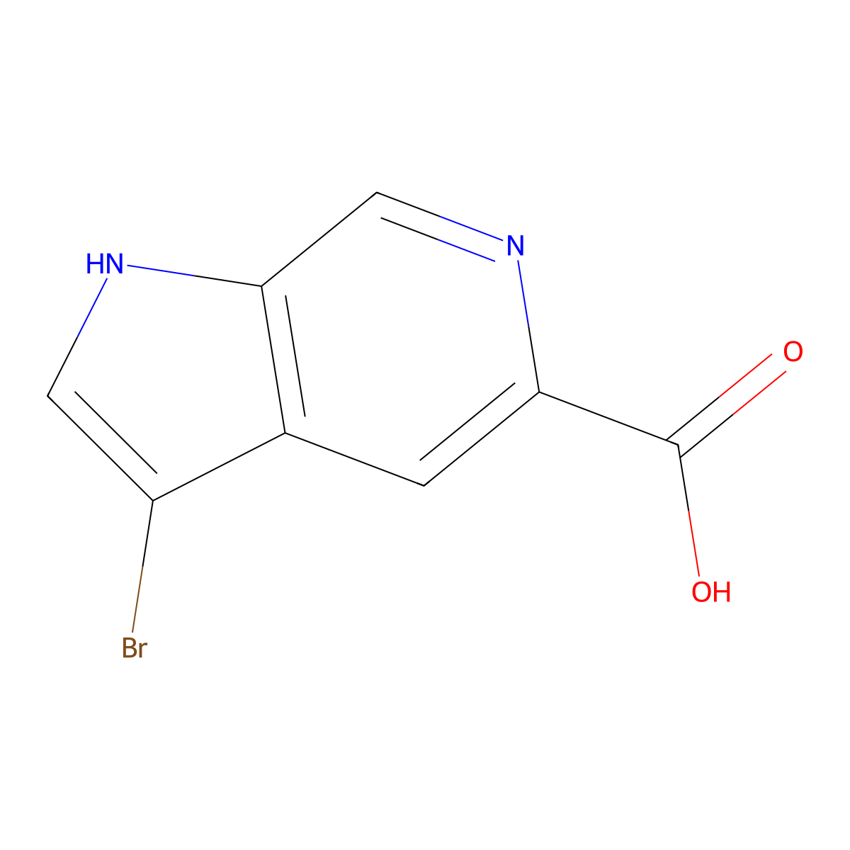 3-Bromo-1H-pyrrolo[2,3-c]pyridine-5-carboxylic acid molecular structure, CAS 1782422-06-3