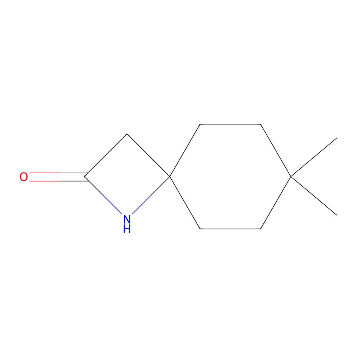 7,7-Dimethyl-1-azaspiro(3.5)nonan-2-one molecular structure, CAS 178243-37-3